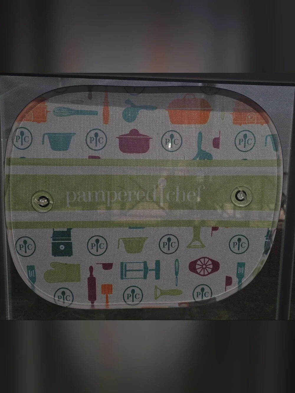 Pampered Chef Multicolor Kitchen Pattern Car Sun Shade